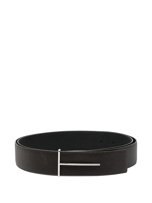 T Slim Reversible Belt In Grain Leather - Tom Ford
