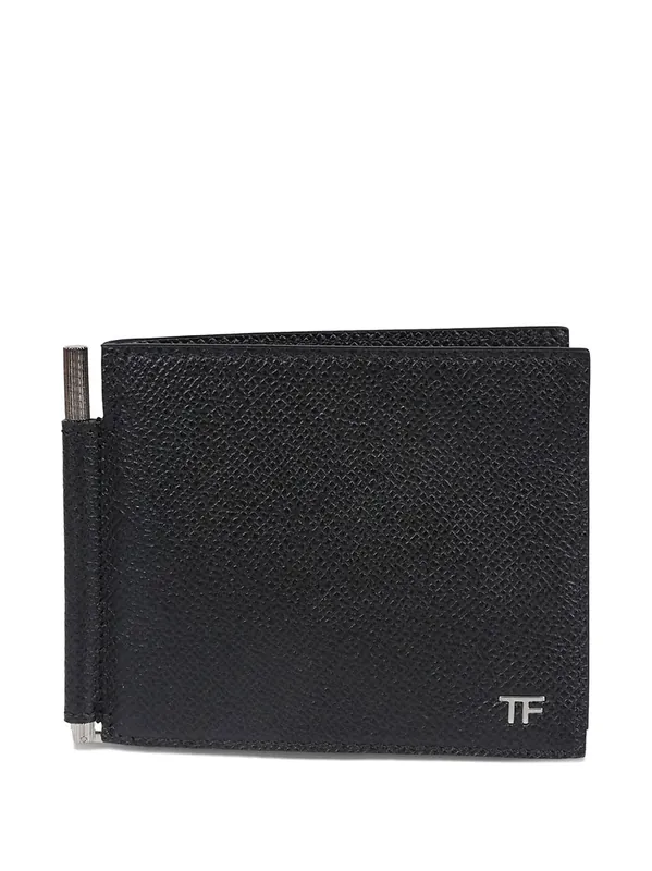 T-Line Leather Wallet With Money Clip