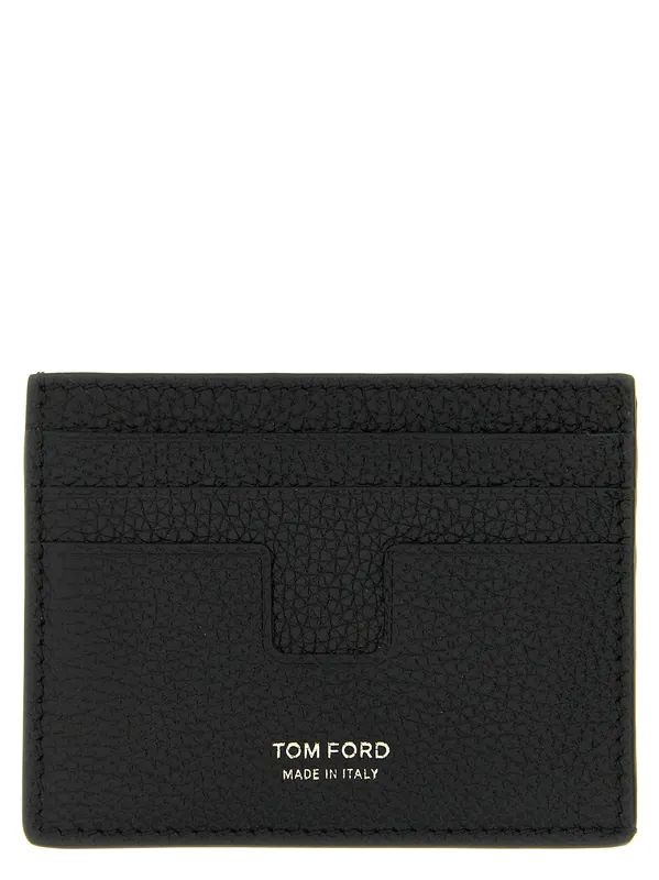 T Line Wallets And Card Holders Black - Tom Ford