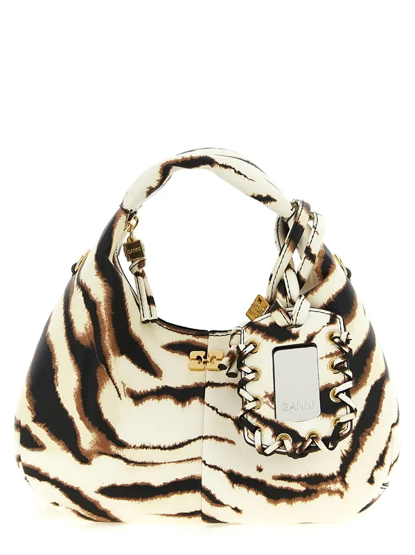 Mini Hobo Zebra Hand Bags Multicolor - Ganni