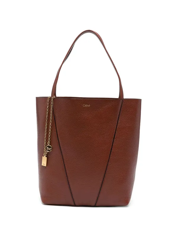 ChloÉ Spin Tote Bag In Grained Leather - Chloé