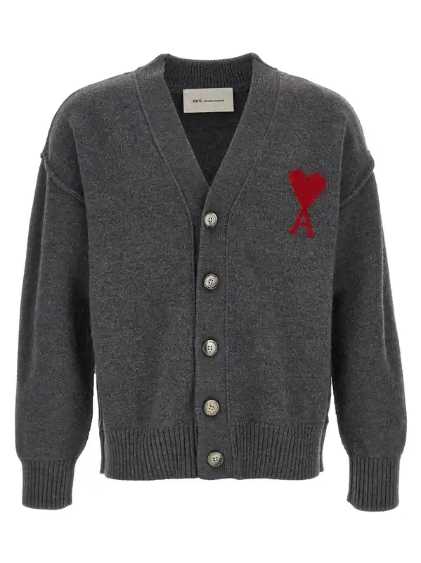 Ami De Coeur Sweaters And Cardigans Gray - Ami Paris