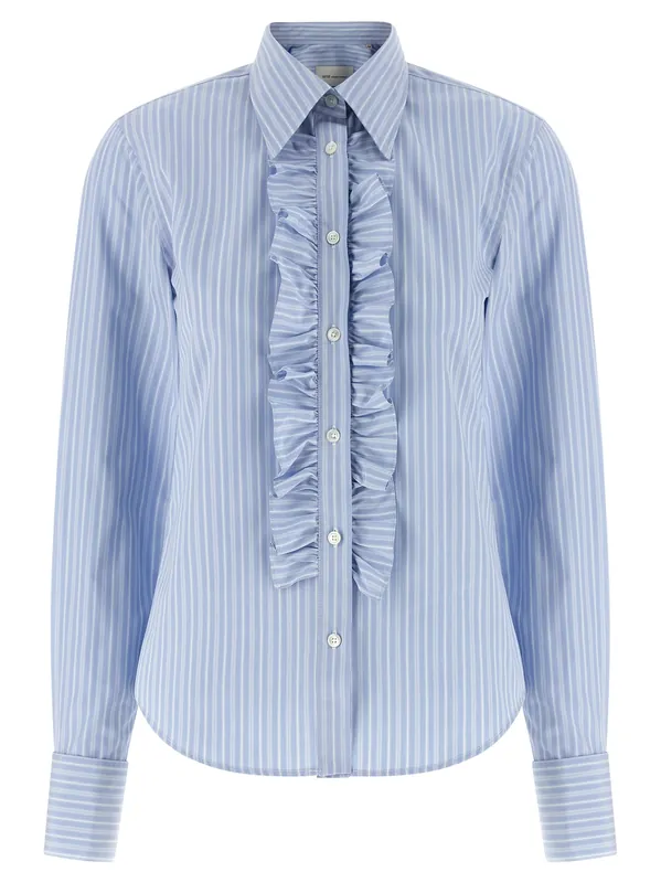 Jabot Shirt Shirt And Blouse Light Blue - Ami Paris