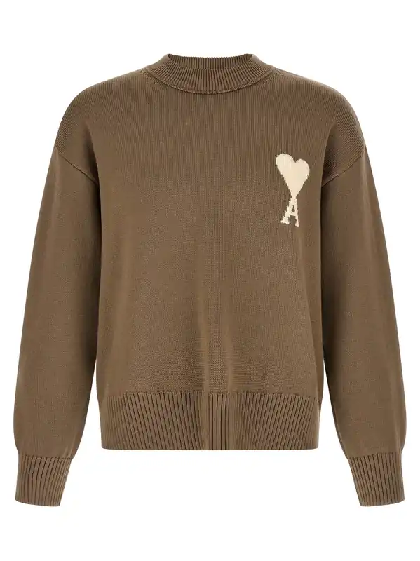 Ami De Coeur Sweaters And Cardigans Beige - Ami Paris