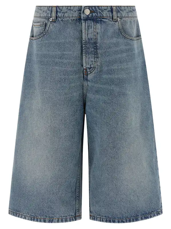 Denim Bermuda Shorts Bermuda And Short Blue - Ami Paris