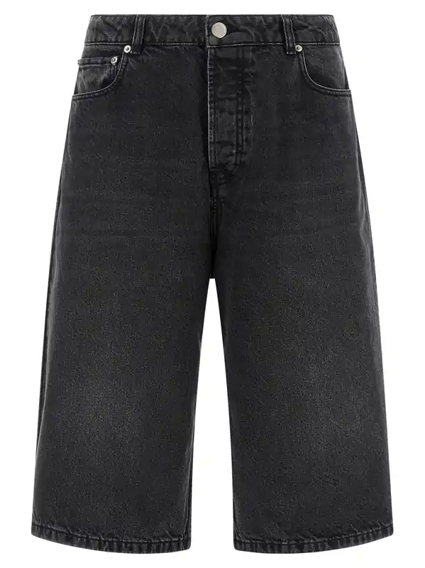 Denim Bermuda Shorts Bermuda And Short Black - Ami Paris