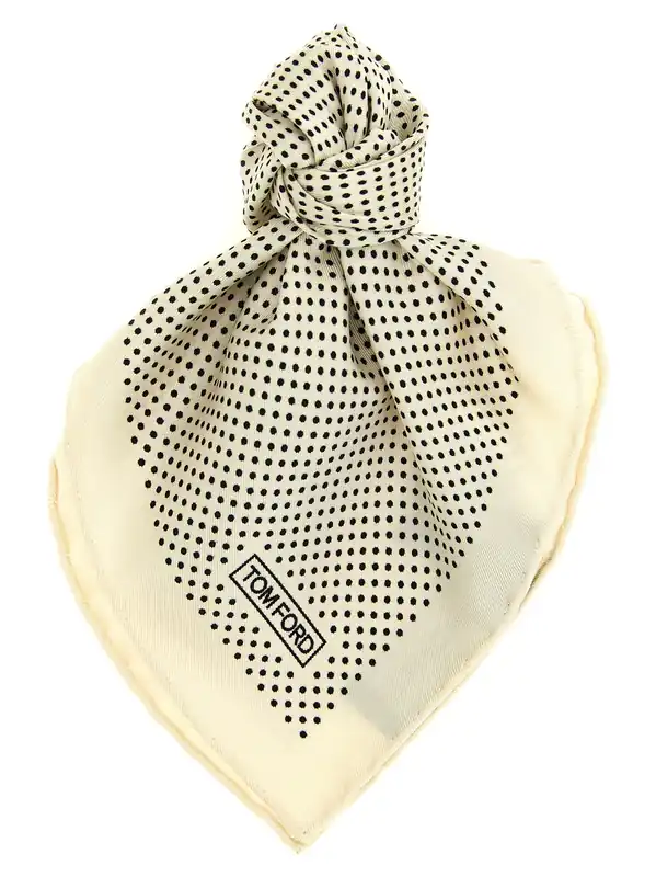 Silk Pocket Clutch Bag Ties And Papillon White/Black - Tom Ford