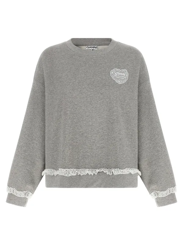 Isoli Sweatshirt Gray - Ganni