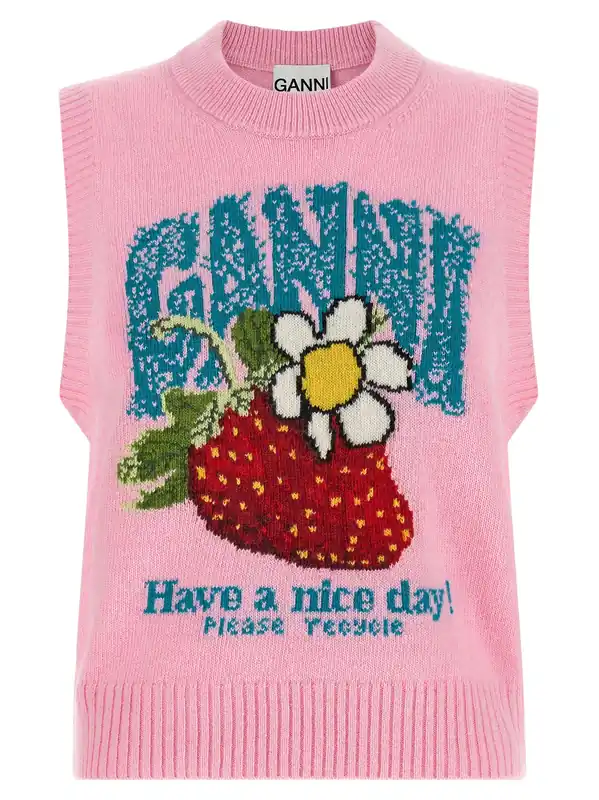 Strawberry Tops Pink - Ganni