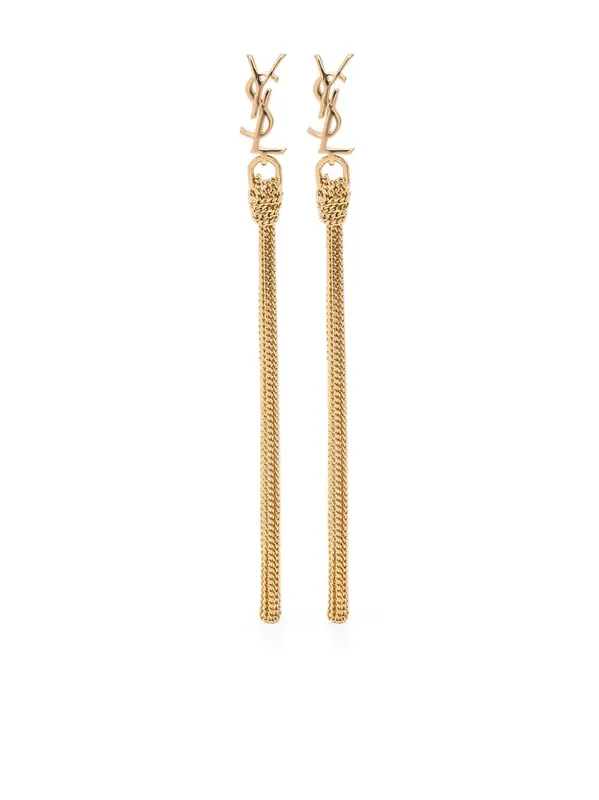 Cassandre Tassel Metal Earrings - Saint Laurent