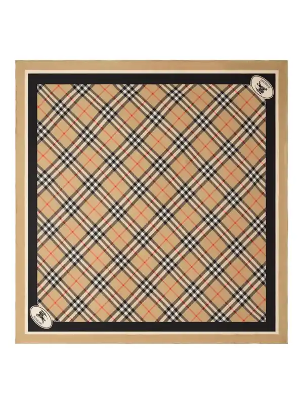 Check Silk Scarf - Burberry London England
