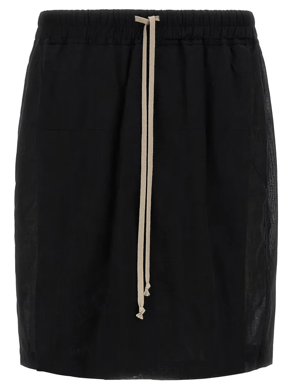 Kiltshorts Bermuda And Short Black - Rick Owens