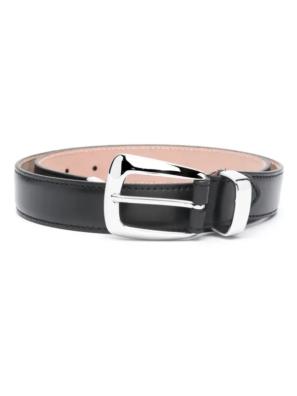 Benny Smooth Leather Belt - Khaite