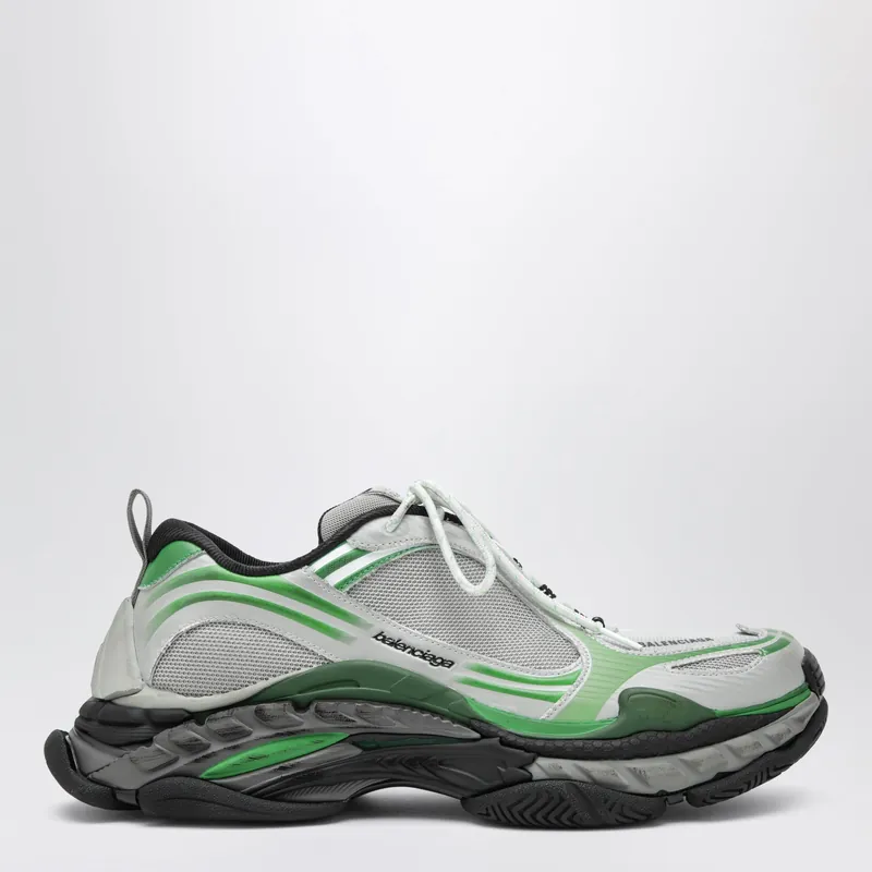 Triple S.2 Sneakers In Grey/Green Polyurethane - Balenciaga
