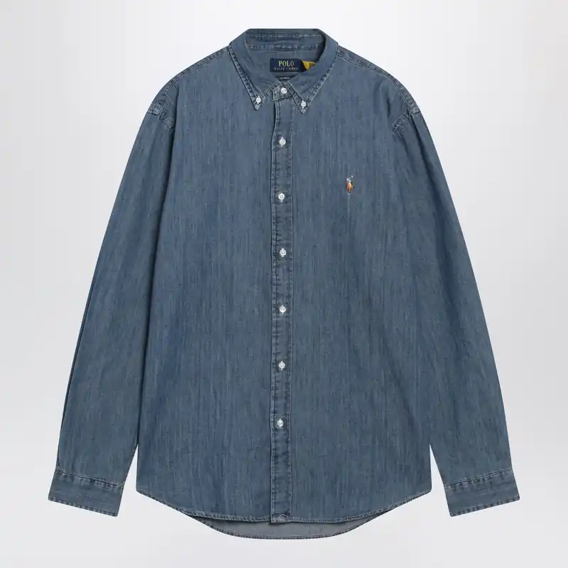 Blue Denim Custom-Fit Shirt