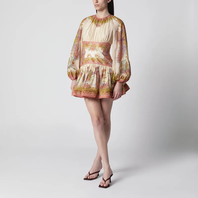 Indra Mini Dress With Floral Motif - Zimmermann