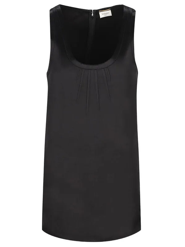 Cassandre Shift Dress In Satin - Saint Laurent