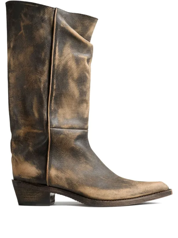 Clive Leather Boots - Khaite