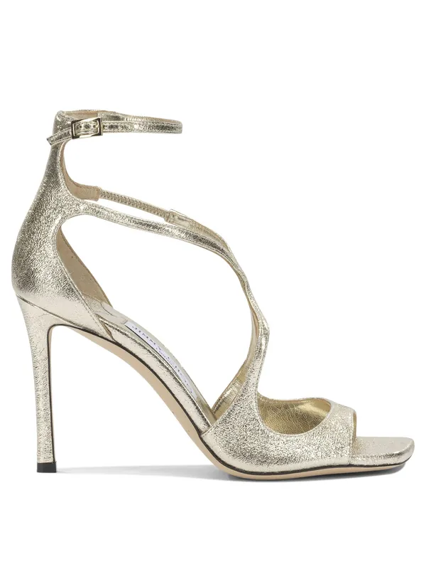 Azia 95mm Sandals Gold - Jimmy Choo