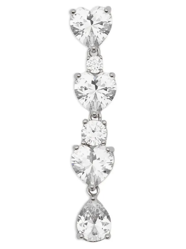 Crystal Heart Tiered Jewelry Silver - Self-Portrait