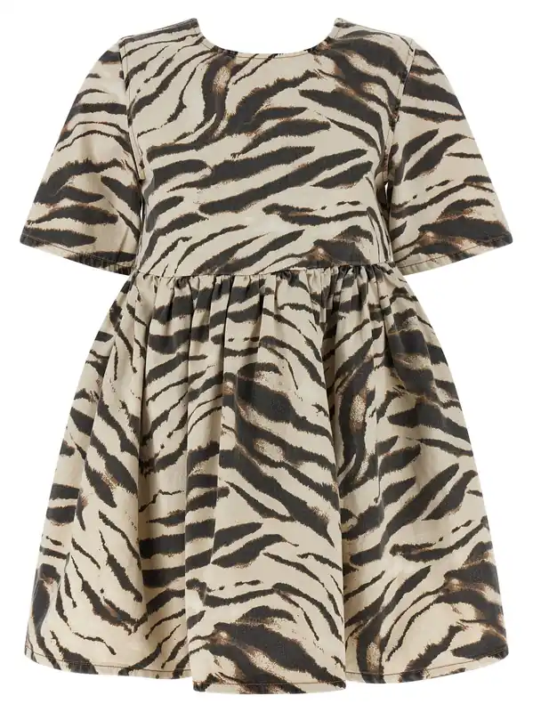 Zebra Denim Dresses Multicolor - Ganni