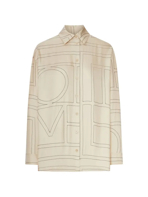 Embroidered Silk Shirt - Toteme