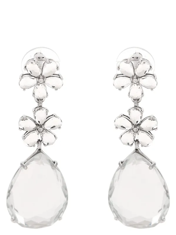 Crystal Flower Tiered Jewelry Silver - Self-Portrait
