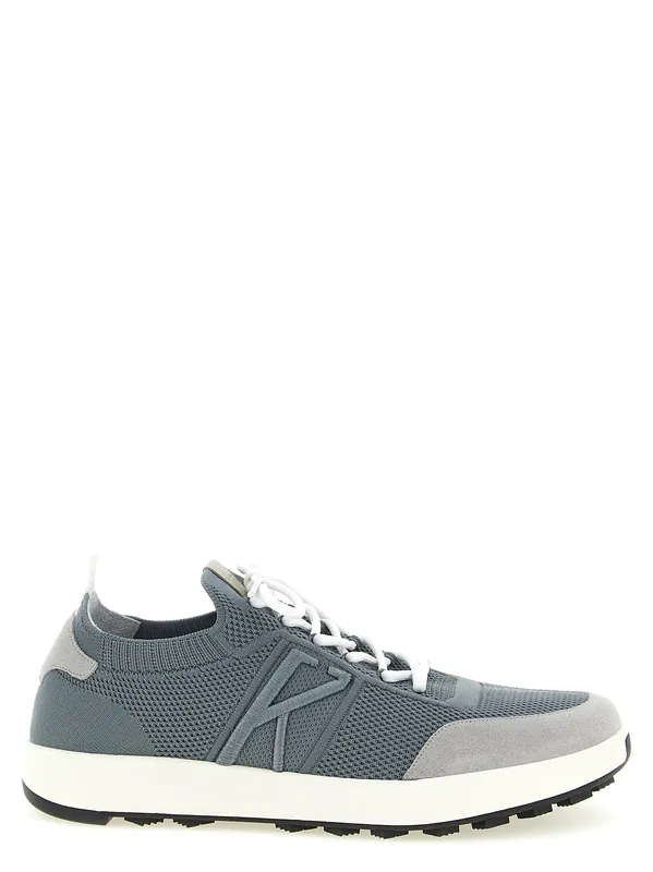 Technical Cotton Sneakers Gray - Kiton