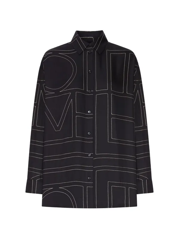 Embroidered Silk Shirt - Toteme