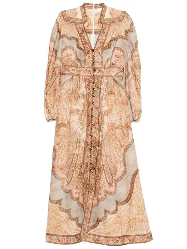 Wanderlust Plunge Midi Dress - Zimmermann