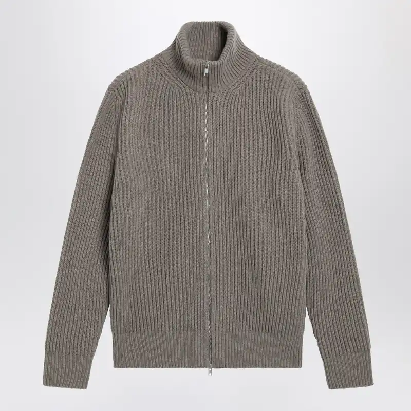 Beige Mélange Wool Cardigan - MM6 Maison Margiela