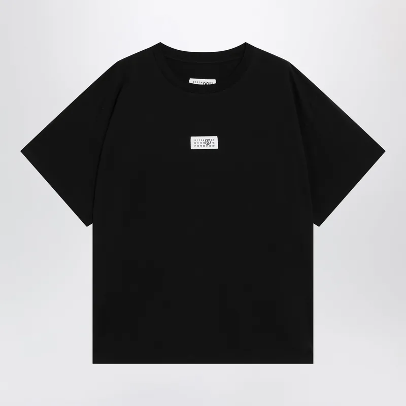 Black Cotton T-Shirt With Numeric Logo