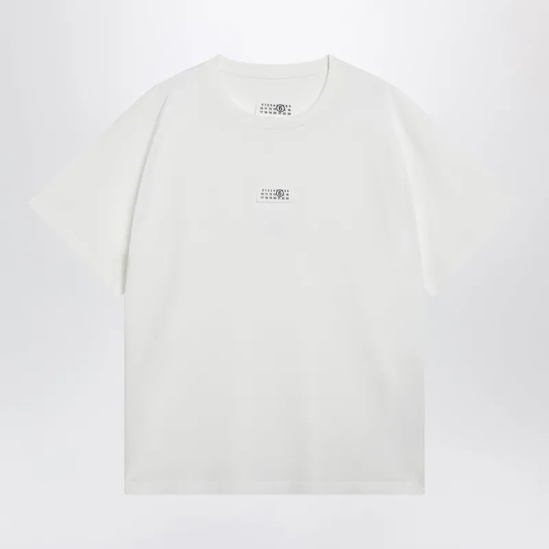 White Cotton T-Shirt With Numeric Logo