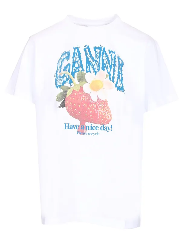 With Print T-Shirt White