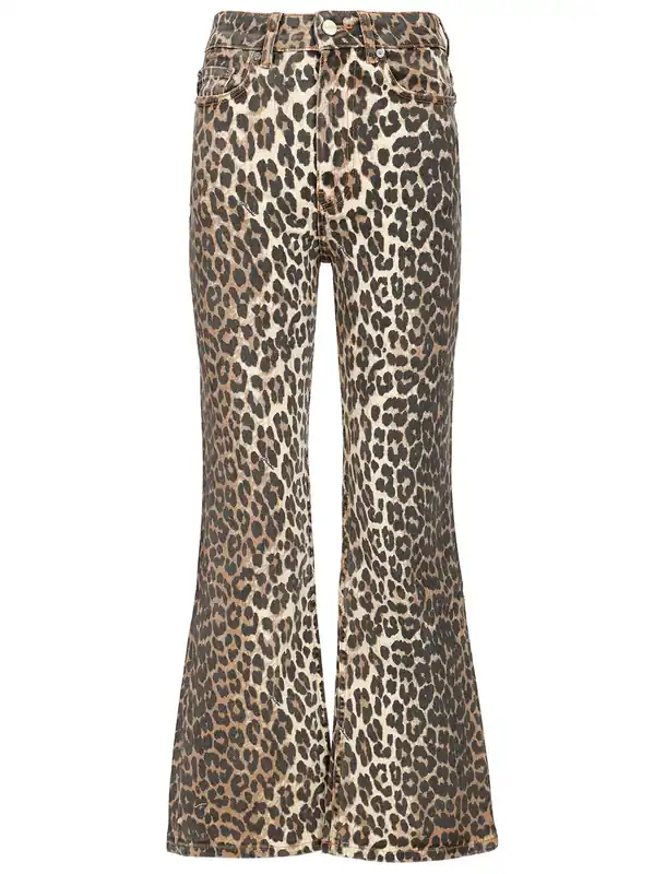 Cropped Jeans Animalier - Ganni
