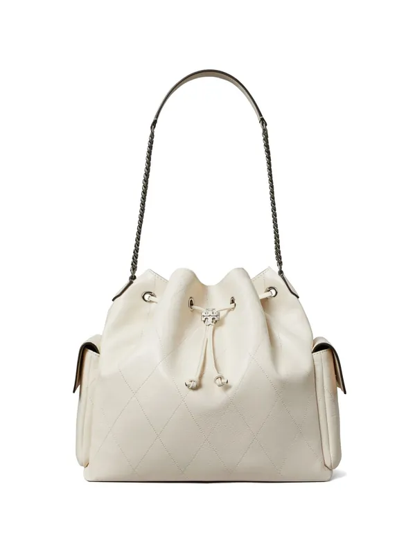 Charlie Large Leather Shoulder Bag - Tory Burch
