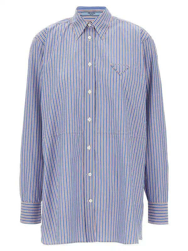 Striped Shirt Shirt And Blouse Multicolor - Prada