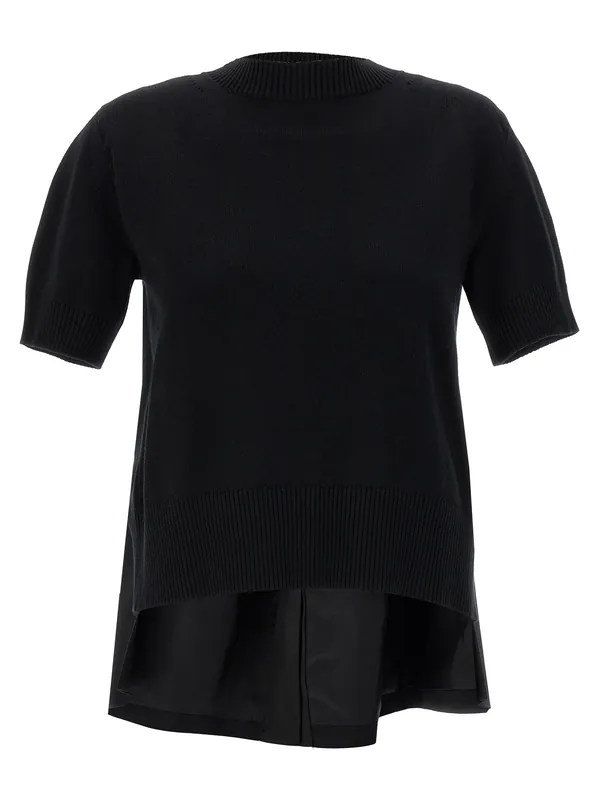 Patchwork Sweater Sweaters And Cardigans Black - Sacai
