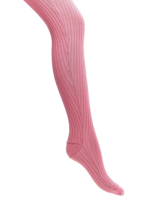 Ribbed Tights Socks Pink - Prada