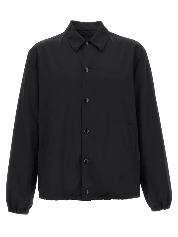 Travel Wool Blouson Puffer Jackets Black - Prada