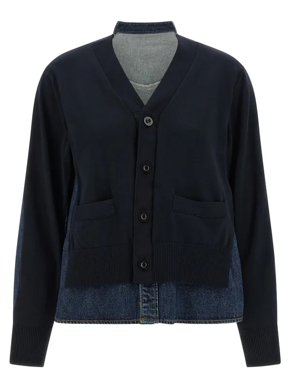 Shirt Cardigan Sweaters And Cardigans Blue - Sacai