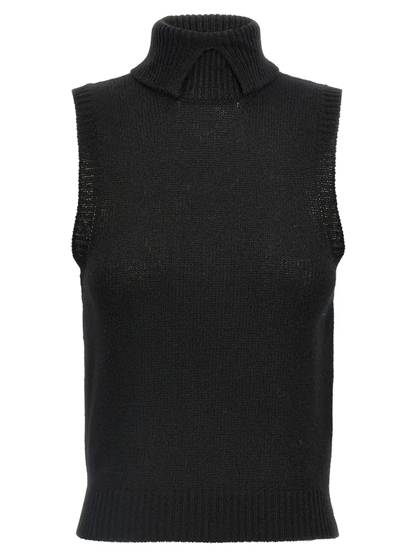 Cashmere Vest Gilet Black - Prada