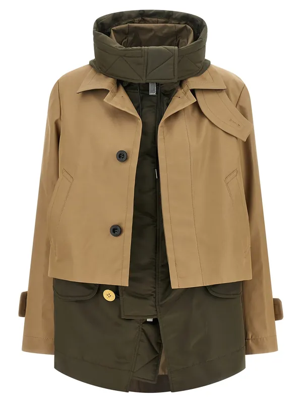 Double Layer Jacket Puffer Jackets Multicolor - Sacai