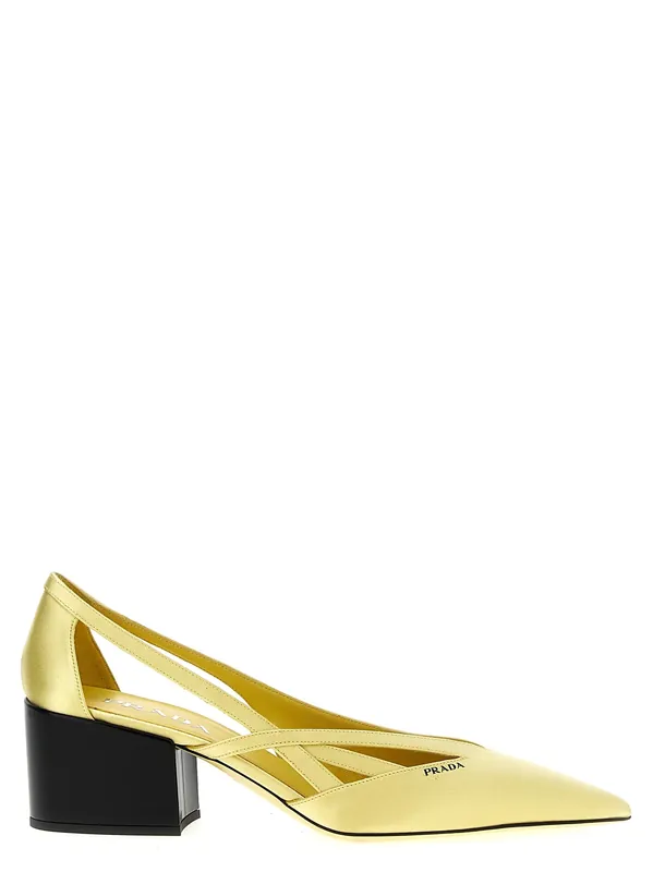 Cut Out Pumps Yellow - Prada