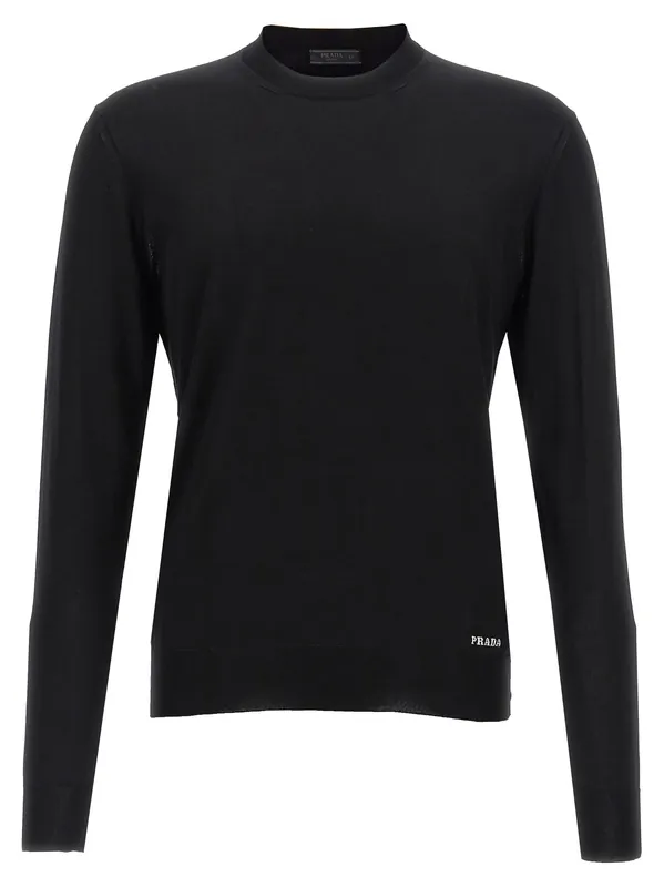 Silk Sweater Sweaters And Cardigans Black - Prada