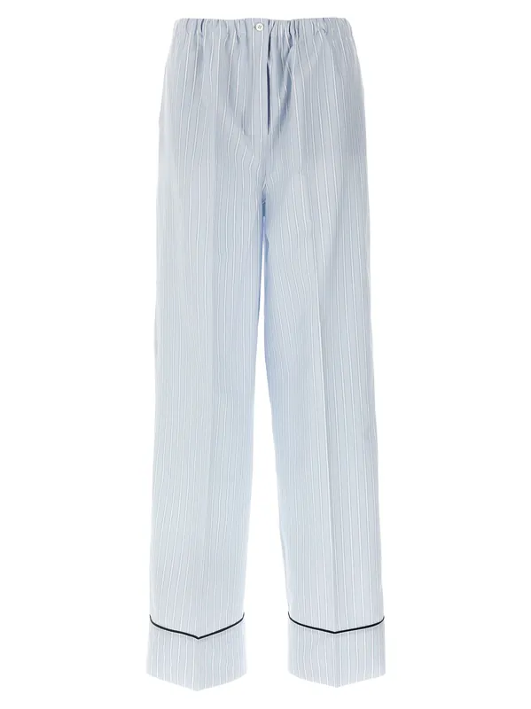 Striped Pants Light Blue - Prada