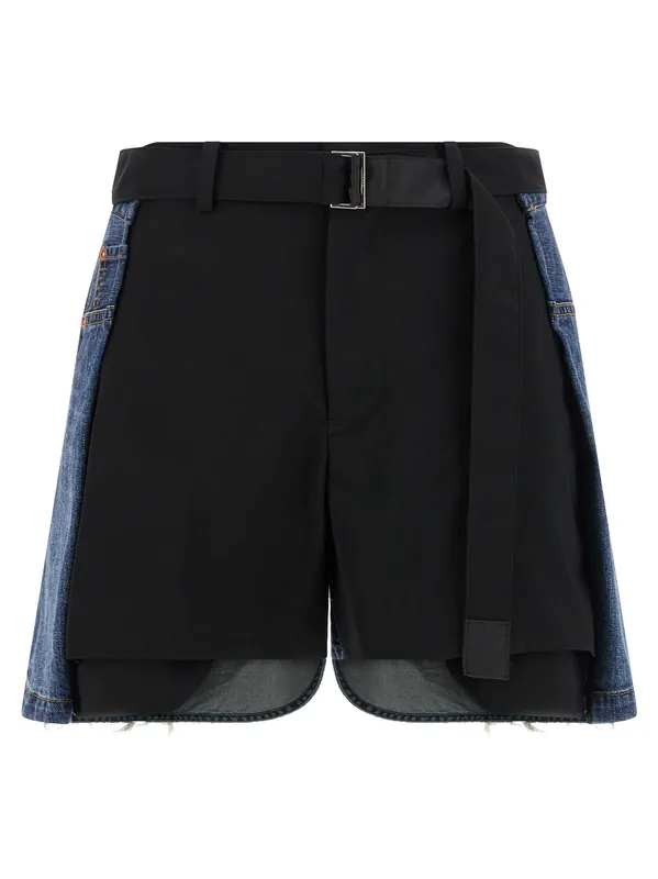 Wool Insert Shorts Bermuda And Short Multicolor - Sacai