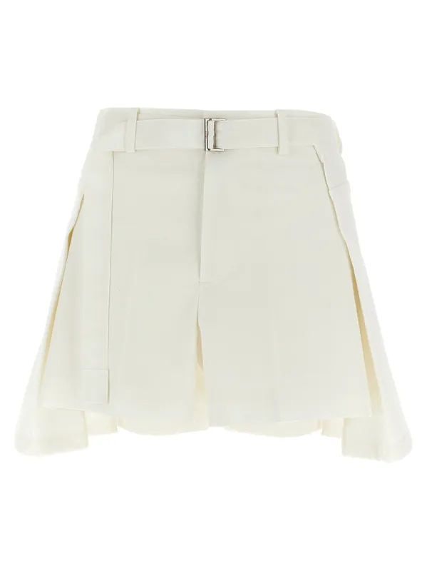 Wool Insert Shorts Bermuda And Short White - Sacai