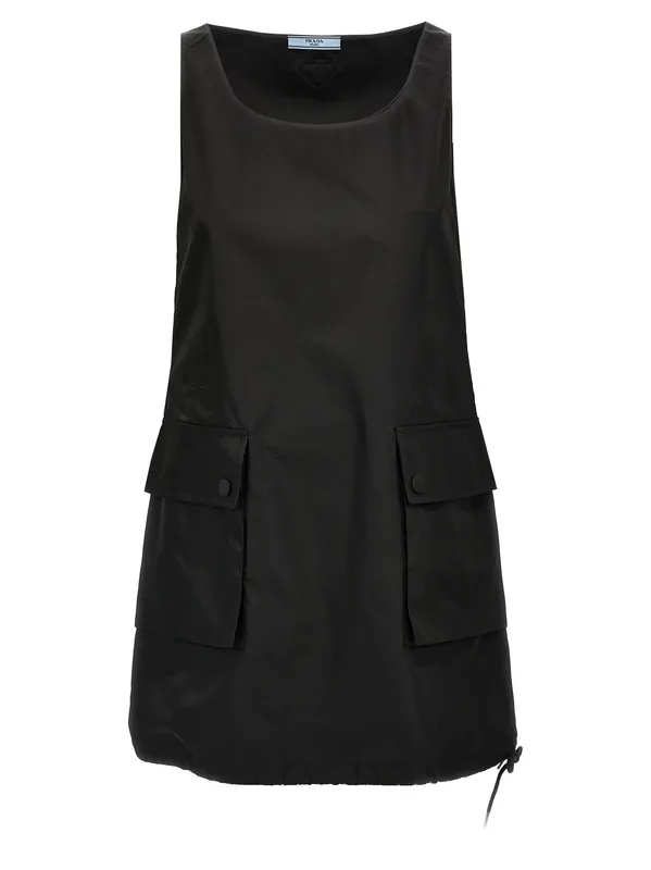 Re-Nylon Mini Dress Dresses Black