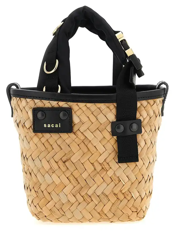 Hybrid March Hand Bags Beige - Sacai